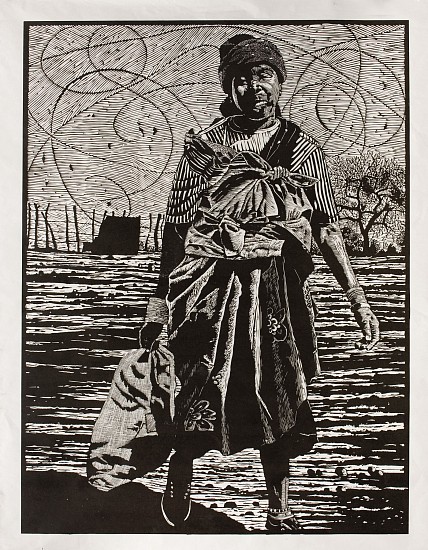 PHILLEMON HLUNGWANI, Loko Dyambu Rixa Rixa Riswa Rona I
Linocut