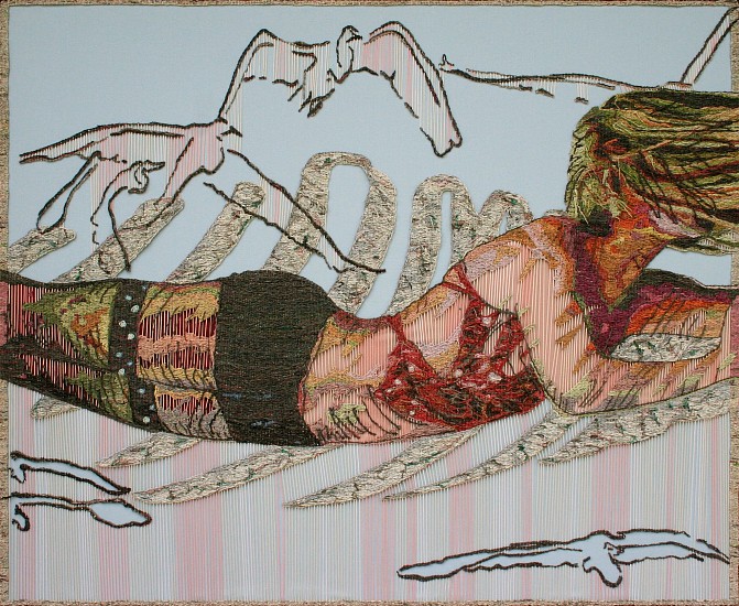 TAMLIN BLAKE, A New Dance
Newspaper tapestry on foam core