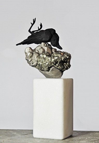 RINA STUTZER, The Collector
Bronze, patina, iron pyrite crystal (fools gold)