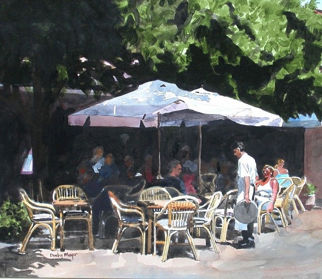 DENBY MEYER, Valdemosa Cafe
Acrylic wash on paper on board