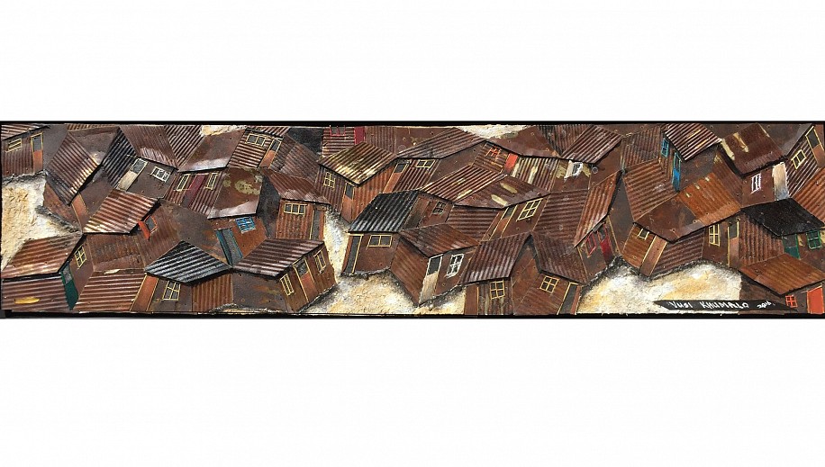 VUSI KHUMALO, Sakhelene Abstract Settlement
Mixed media on board