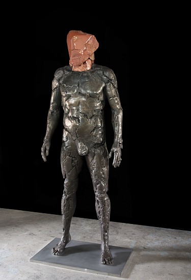 ANGUS TAYLOR, Thinking II
Cast bronze, patina & red jasper