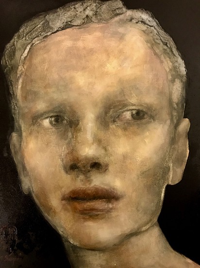 SHANY VAN DEN BERG, A face II
Oil on board