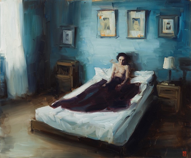 SASHA HARTSLIEF, Nude in Blue Room
Oil on canvas