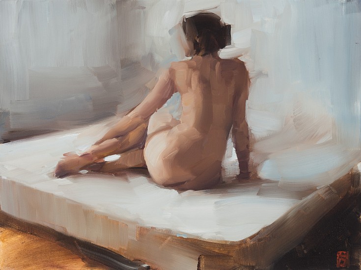 SASHA HARTSLIEF, Nude On White Bed
Oil on canvas