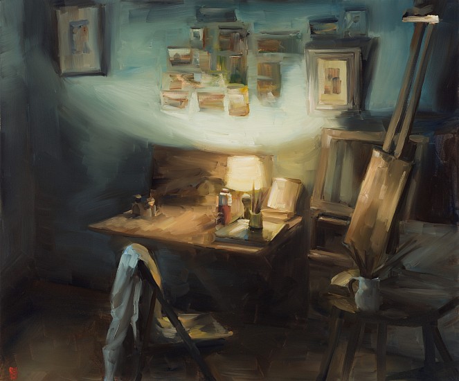 SASHA HARTSLIEF, Studio by Lamplight
Oil on canvas