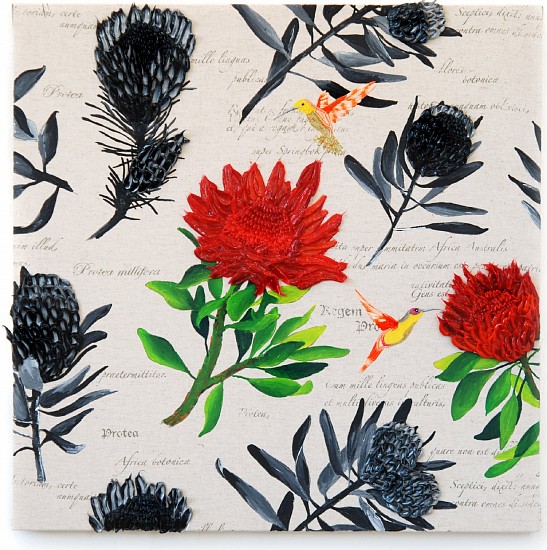 ARJAN VAN ARENDONK, Africa Botanica
Embroidered fabric, silicone and acrylic