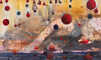 Beezy Bailey Astral Blanket oil on canvas 90 x 150cm