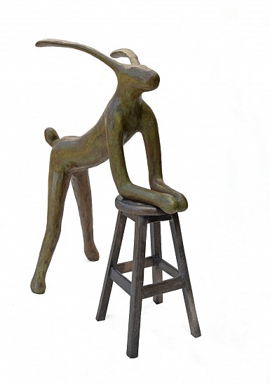 GUY DU TOIT, Hare Leaning on a Stool
Bronze