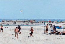 Denby Meyer Beach Volley Ball Acrylic on canvas 50 x 120 cm