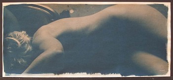 Where do u go to my lovely version I, cyanotype on Fabriano 200gsm, 337 x 753, 2 of 4