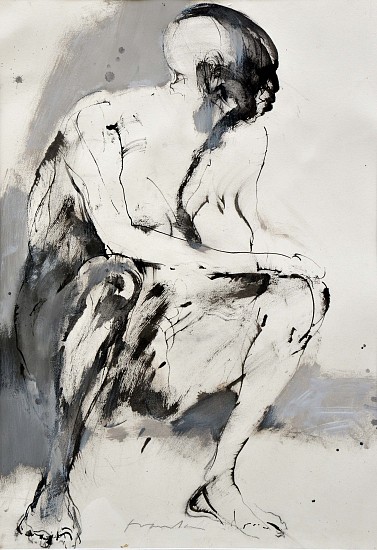 FRANTA, Homme Assis - Lavis
Ink on paper