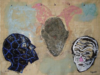 Palympseste, CROPPED paint on silk, 49 x 62cm