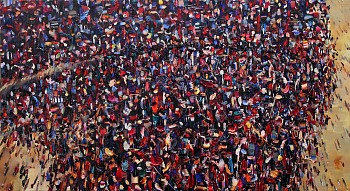 Inauguration, 2019, oil on canvas, 120 x 220cm