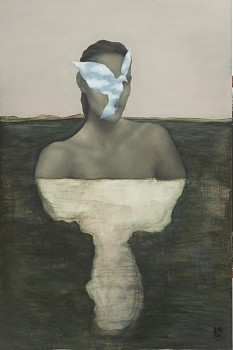 Shany van den Berg, As the Clouds Flew Past, oil on board, 90 x 70 cm