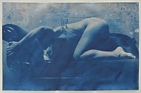The Shape of Water, cyanotype on Fabriano, 750 X 1150, 1 of 4
