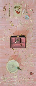 A Butterfly Thinks Itself A Bird Because It Can Fly, oil on linen, 140 x 60 cm