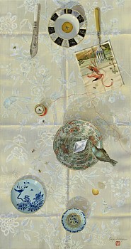 The Garden of Futility I, oil on linen, 75 x 40 cm