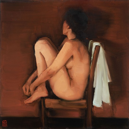 SASHA HARTSLIEF, Seated with White Shirt II
Oil on canvas