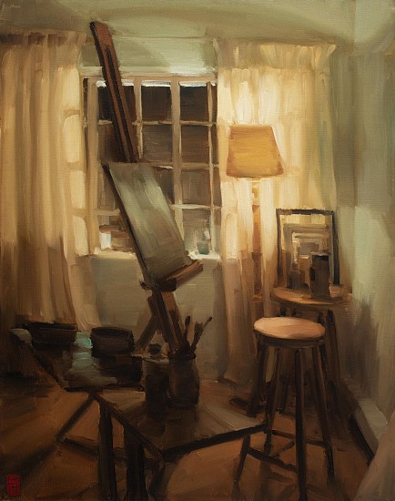 SASHA HARTSLIEF, Easel at Night
Oil on canvas