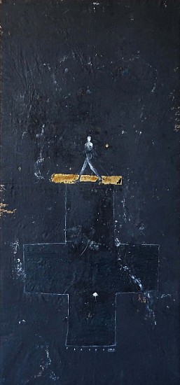 GUY FERRER, Vencedor
mixed media and gold leaf on canvas