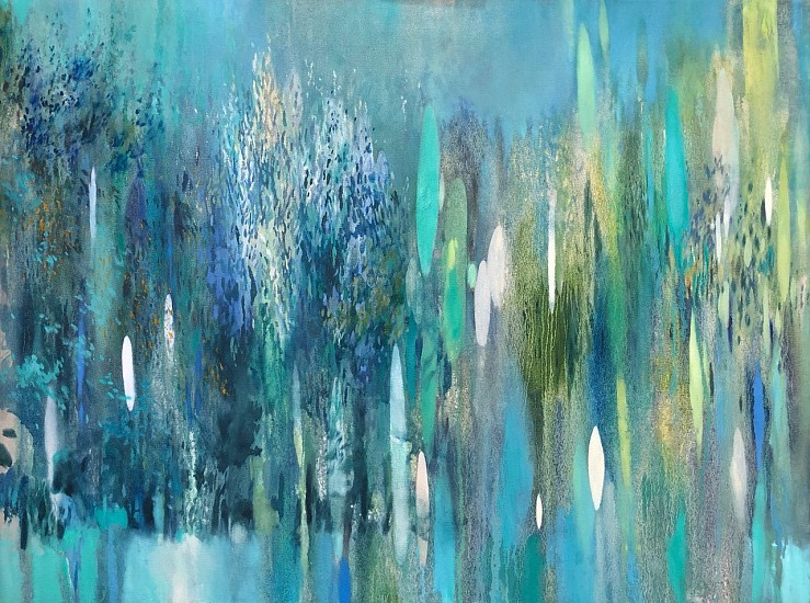 RINA STUTZER, I imagine this midnight moment's forest iii
Oil on canvas
