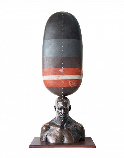 ANGUS TAYLOR, Entangled Head: Layered
Bronze and red jasper