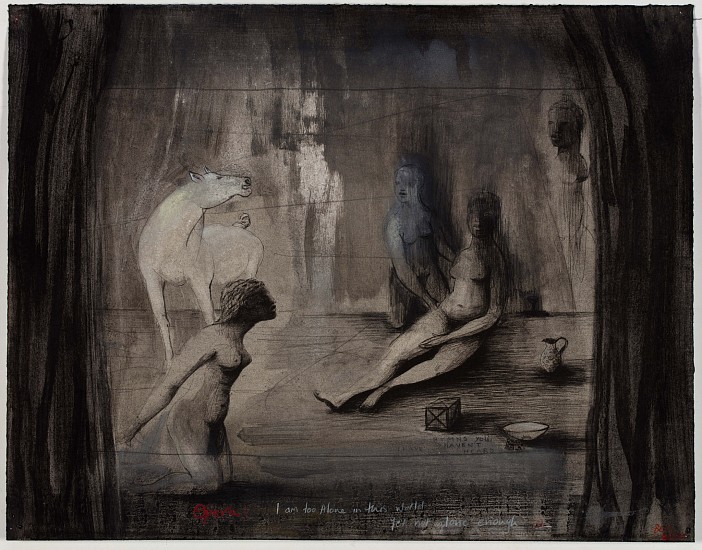 DEBORAH BELL, Opera: I am too alone in this world yet not alone enough II
Mixed media on paper
