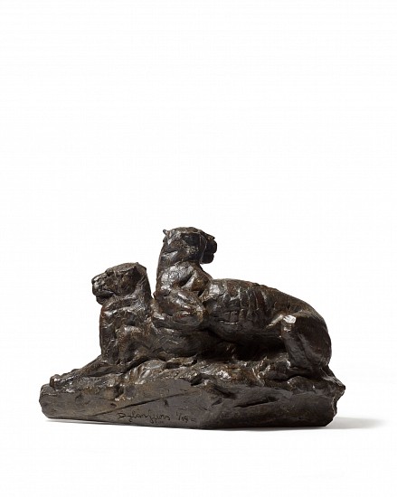 DYLAN LEWIS, S383 Lying Leopard Pair II Maquette
Bronze