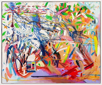 Some Landscapes Never Learn, oil and mixed media on canvas, 100 x 120 cm (2)