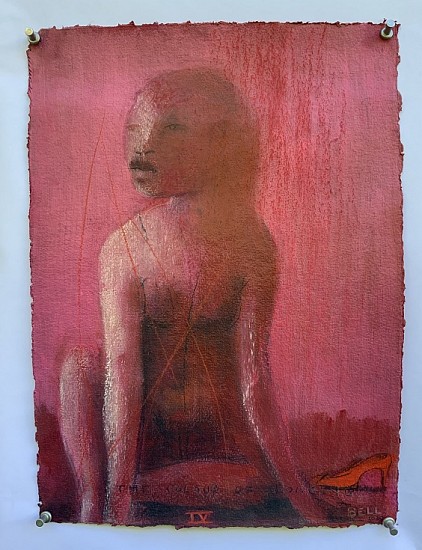 DEBORAH BELL, Pink Suite 1: In Memory of Robert, The Colour of Longing IV<br />
Charcoal, Pastel and Oil Paint on Handmade Paper