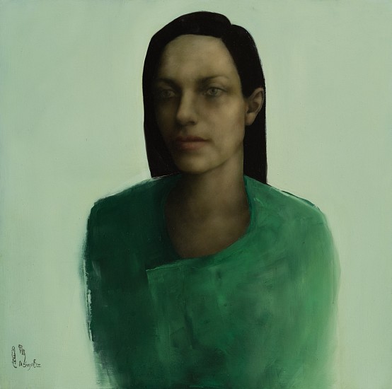 SHANY VAN DEN BERG, Wrapped in green
Oil on board