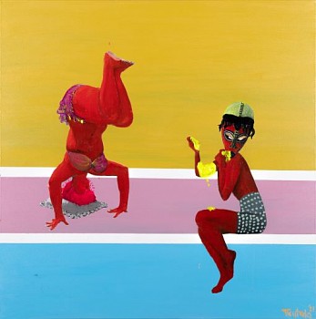 Teresa Kutala Firmino Untitled mixed media on canvas 76 x 76 cm