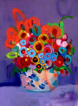 Kilmany Jo Liversage, FLORA422, Artistico HP paper, acrylic, aerosol spray and marker on paper, 76 x 56 c,