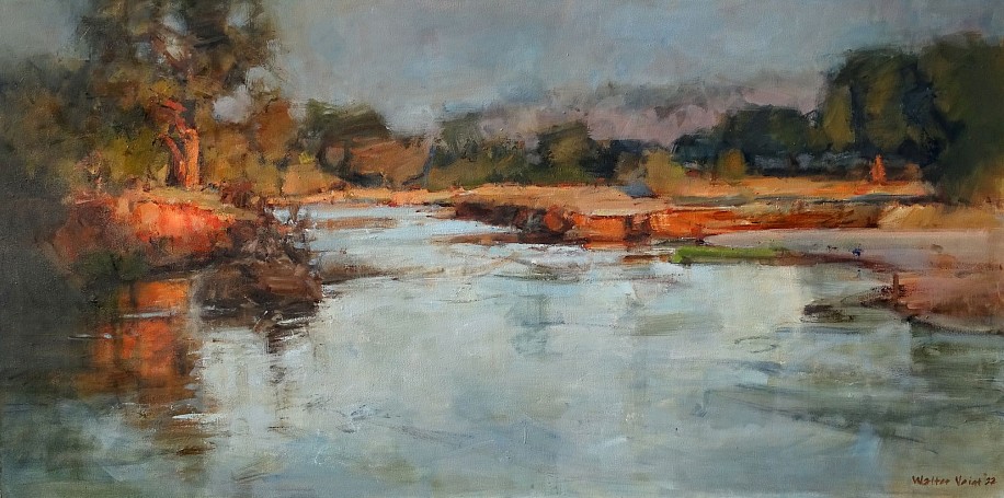 WALTER VOIGT, Luvuvhu River at Dusk
Oil on canvas