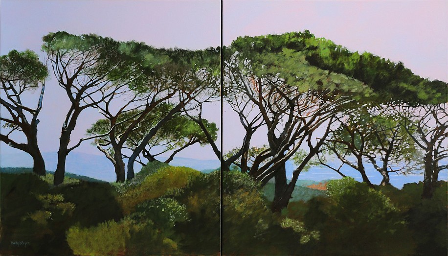 DENBY MEYER, Evening Silhouettes (diptych)
Acrylic on canvas