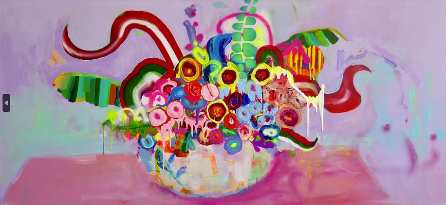 KILMANY-JO LIVERSAGE, FLORAMA23
acrylic, oil paint, aerosol spray and marker on canvas