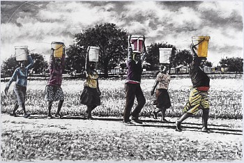 Tirha ku kondza u kuma leswi u swi lavaka evutonÃ¢â‚¬â„¢wini II (work it out until you find the opportunities you want in life II), 120 x 160.4 cm