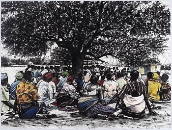 Murhi wa vutivi I (the tree of knowledge I),120 x 160.4 cm