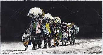 ku hava ku tlhelela endzhaku I (no retreat I), 40.5 x 76 cm