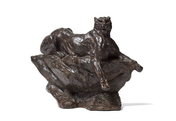 DYLAN LEWIS, S456 Resting Leopard II Maquette
Bronze