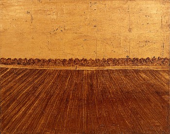 Phillipe Uzac, Fields IV, Gold leaf and oil on canvas, 56x75 cm FAC2289