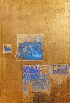 Phillipe Uzac,Transition, Gold leaf and oil on canvas, 152x101 cm, FAC2281