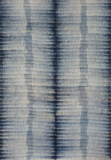 CATHY ABRAHAM, Cast in stone Indigo depths (22 pathways)
oil on stretched Italian cotton canvas