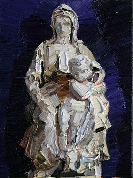madonna of clear vision after 2023 oil on canvas 40 x 30 cm