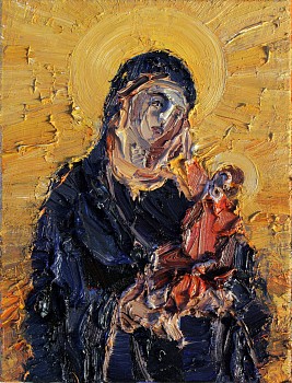 madonna of pluralistic utopia after 2023 oil on canvas 40 x 30 cm
