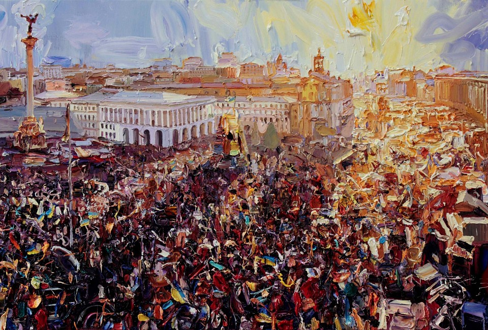 Nigel Mullins Euromaidan oil on canvas 100 x 200 cm MED RES