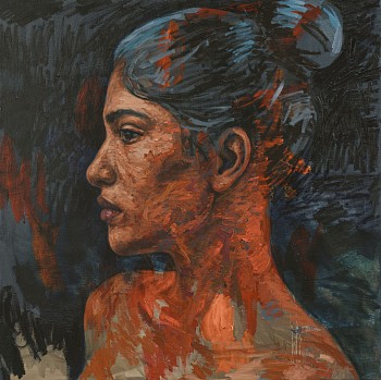 dimmed 2023 oil on linen 100x100cm