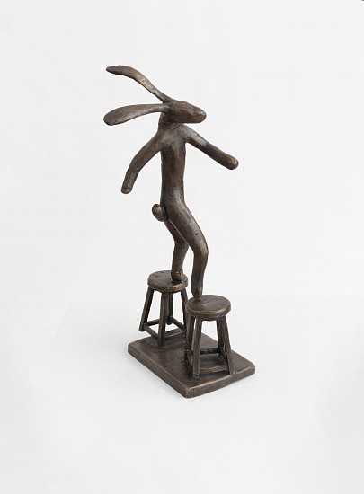 GUY DU TOIT, Party Hare on Chair Maquette
Bronze
