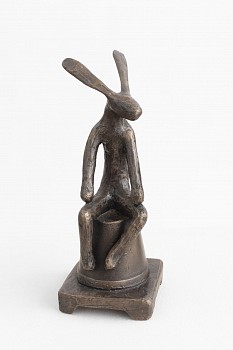 guy du toit contemplating ed 1 of 1 bronze 22.5 x 9 x 11 cm c liz whitter